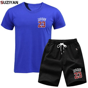 Men Sets Summer T-Shirt Men's Suits Lastest 2019 Fashion Short Sleeve T-Shirt Set Jordan23 Tee Shirts Hipster Cool Tops+Shorts