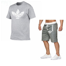 Laden Sie das Bild in den Galerie-Viewer, 2019 Summer Hot Sale Men&#39;s Sets T Shirts+shorts Two Pieces Sets Casual Tracksuit new Male Casual Tshirt Fitness trousers men