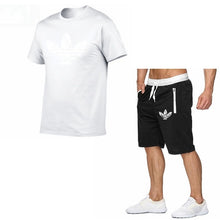 Laden Sie das Bild in den Galerie-Viewer, 2019 Summer Hot Sale Men&#39;s Sets T Shirts+shorts Two Pieces Sets Casual Tracksuit new Male Casual Tshirt Fitness trousers men