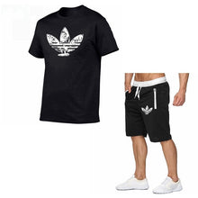 Laden Sie das Bild in den Galerie-Viewer, 2019 Summer Hot Sale Men&#39;s Sets T Shirts+shorts Two Pieces Sets Casual Tracksuit new Male Casual Tshirt Fitness trousers men