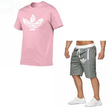 Laden Sie das Bild in den Galerie-Viewer, 2019 Summer Hot Sale Men&#39;s Sets T Shirts+shorts Two Pieces Sets Casual Tracksuit new Male Casual Tshirt Fitness trousers men