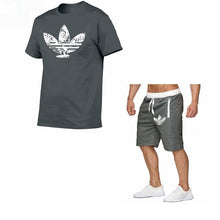 Laden Sie das Bild in den Galerie-Viewer, 2019 Summer Hot Sale Men&#39;s Sets T Shirts+shorts Two Pieces Sets Casual Tracksuit new Male Casual Tshirt Fitness trousers men