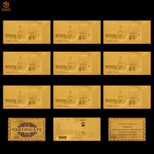 Laden Sie das Bild in den Galerie-Viewer, 10pcs Best Selling Banknote Product Latvia 100 Ltas Money in Gold 999 Replica Banknote Collections And Business Gifts