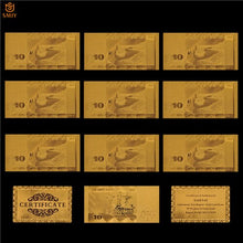 Laden Sie das Bild in den Galerie-Viewer, 10pcs Best Selling Banknote Product Latvia 100 Ltas Money in Gold 999 Replica Banknote Collections And Business Gifts