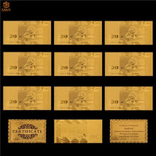 Laden Sie das Bild in den Galerie-Viewer, 10pcs Best Selling Banknote Product Latvia 100 Ltas Money in Gold 999 Replica Banknote Collections And Business Gifts