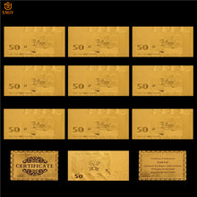 Laden Sie das Bild in den Galerie-Viewer, 10pcs Best Selling Banknote Product Latvia 100 Ltas Money in Gold 999 Replica Banknote Collections And Business Gifts
