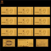 Laden Sie das Bild in den Galerie-Viewer, 10pcs Best Selling Banknote Product Latvia 100 Ltas Money in Gold 999 Replica Banknote Collections And Business Gifts